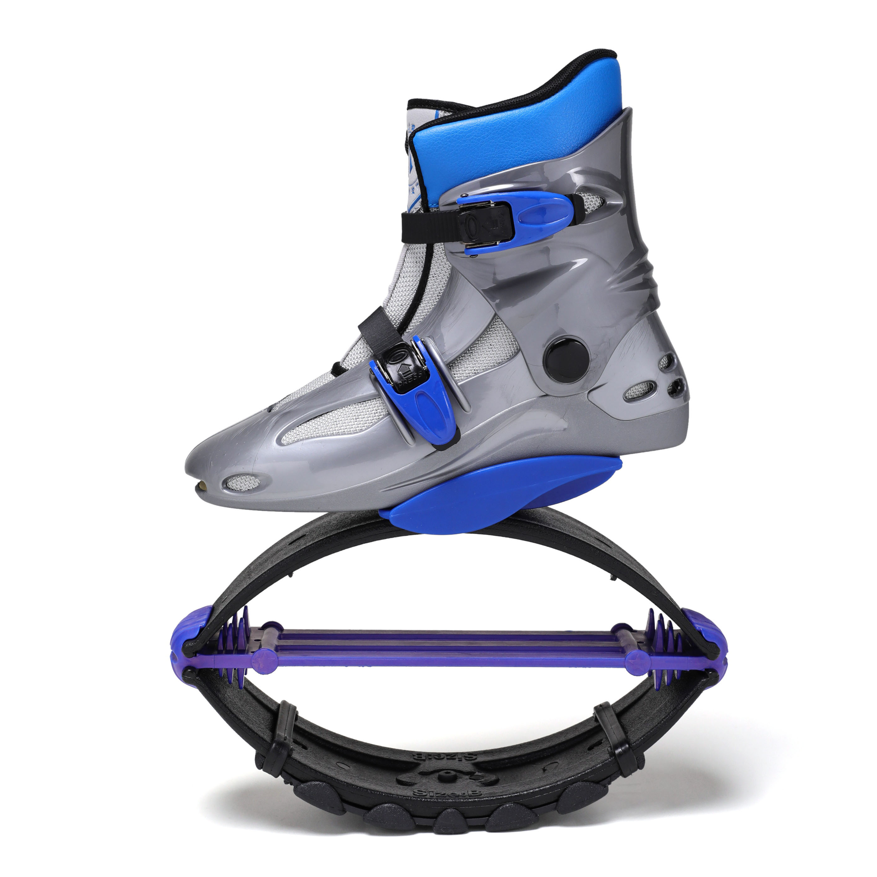 TL-01 gray and blue jump shoe side view