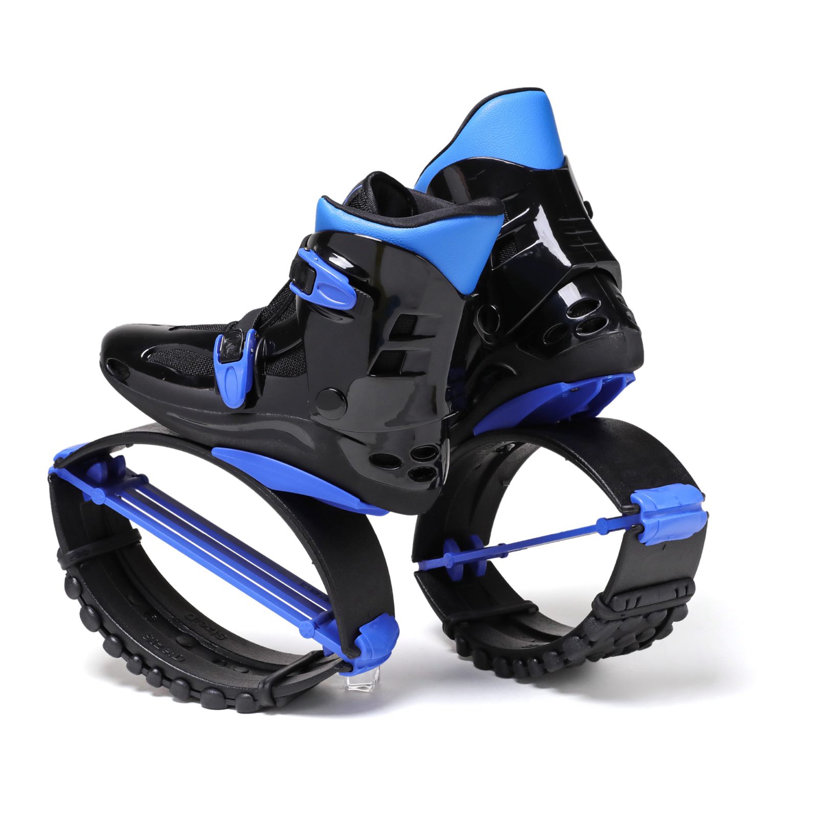 Real black and blue jump shoe rear and side detail for after-sales photo evidence